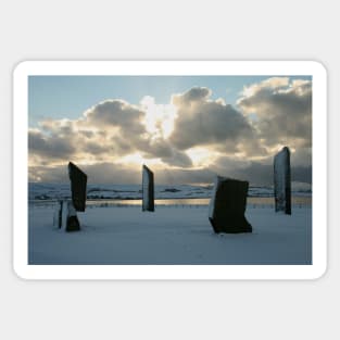 Stenness in snow Sticker